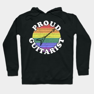 Retro LGBT Proud Guitarist Guitar Hoodie